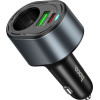 Hoco Car Charger Usb A + Type C + Cigarette Lighter Pd QC3.0 3A 35W Z56 black