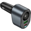 Hoco Car Charger Usb A + Type C + Cigarette Lighter Pd QC3.0 3A 35W Z56 black