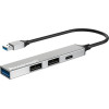 Powertech Usb Hub 4x �����, Usb 3.2, 5Gbps, Usb �������, ���� - (PT-1413)