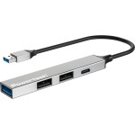 Powertech Usb Hub 4x �����, Usb 3.2, 5Gbps, Usb �������, ���� - (PT-1413)