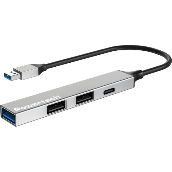 Powertech Usb Hub 4x �����, Usb 3.2, 5Gbps, Usb �������, ���� - (PT-1413)