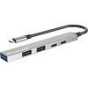 Powertech Usb Hub 5x �����, Usb 3.2, 5Gbps, 100W, USB-C �������, ���� - (PT-1414)