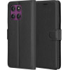 Techsuit - Leather Folio - Motorola Edge 60 Pro - Black