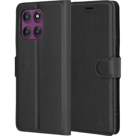 Techsuit - Leather Folio - Motorola Edge 60 Pro - Black
