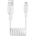 Puro 12W USB-A - Lightning Spiral Cable 1m - White - (PUCAPLT12WSPWHI)