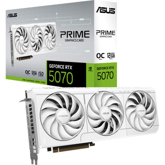 Asus Vga PRIME-RTX5070-O12G-WHITE, 12GB, GDDR7 - (90YV0M19-M0NA00)
