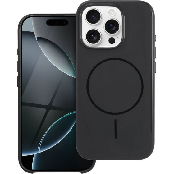 Glossy Mag Cover Compatible With Magsafe For Iphone 17 Black OEM