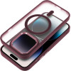 Matte Mag Cover Case Compatible With Magsafe For Iphone 17 Air Plum Red OEM