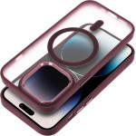 Matte Mag Cover Case Compatible With Magsafe For Iphone 17 Plum Red OEM