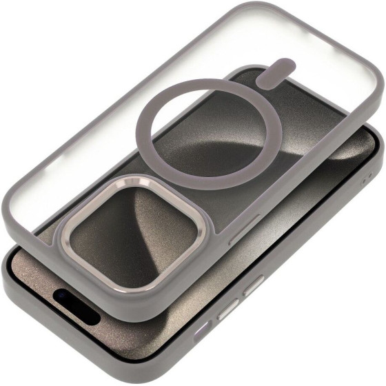 Matte Mag Cover Case Compatible With Magsafe For Iphone 17 Pro Max Titanium OEM