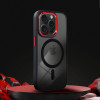 Color Edge Mag Cover Case Compatible With Magsafe For Iphone 17 Pro Max Black red