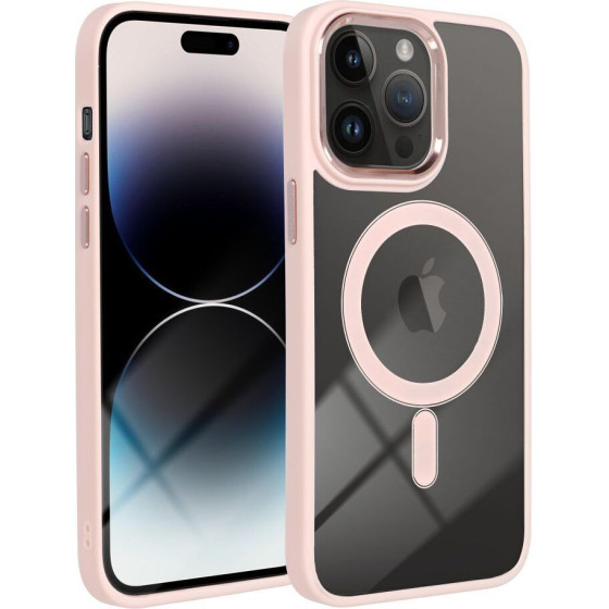 Color Edge Mag Cover Case Compatible With Magsafe For Iphone 17 Pro Max pink