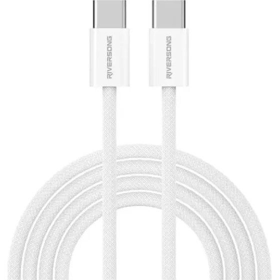 Riversong Cable Type-C To Type-C 60W Lotus 10 1m Light Gray - (CT53)