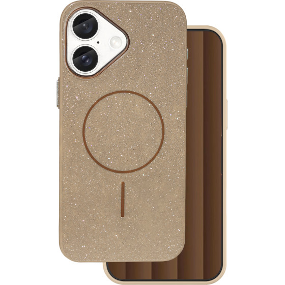 TFO Glitter Thin Mag Case For Iphone 16e brown