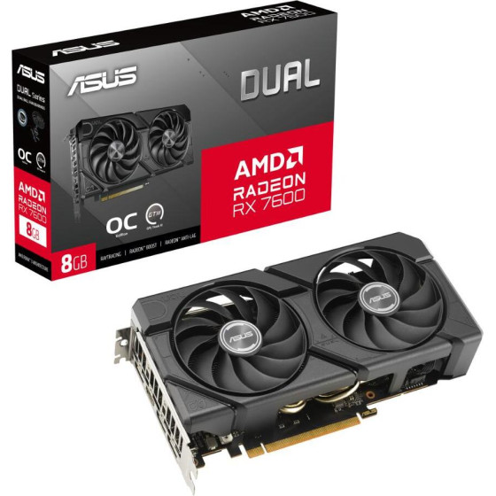 Asus Dual -RX7600-O8G-Evo Amd Radeon Rx 7600 8 Gb GDDR6 - (90YV0LD0-M0NA00)
