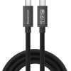Powertech ������� USB-C USB4, 240W, 40Gbps, 8K/60Hz, 1m, ����� - (PTR-0165)