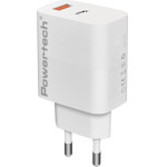 Powertech ��������� ������ USB/USB-C, 20W, GaN, ������ - (PT-1437)