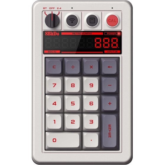 8BItdo Retro 18 Mechanical Numpad 2.4G/USB/Bluetooth (Pbt Keycaps/Hot-Swappable/Mechanical Switches) N Edition - (04489)