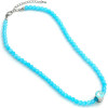 Carat Shop Barbie - Blue Bead Necklace With Round Barbie - Bead Charm (BMN00005)