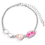 Carat Shop Barbie - Charm Bracelet With Three Enamelled Classic Charms - Silhouette, Glasses & Corvette (BMCB0008)