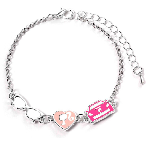Carat Shop Barbie - Charm Bracelet With Three Enamelled Classic Charms - Silhouette, Glasses & Corvette (BMCB0008)