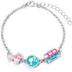Carat Shop Barbie - Charm Bracelet With Three Enamelled Fun Charms - Silhouette, Skate, & Camper Van (BMCB0009)