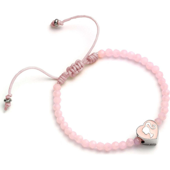 Carat Shop Barbie - Pink Bead Friendship Bracelet With Heart Shaped Bead (BMFB0007)