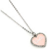 Carat Shop Barbie - Pink Enamel Heart Pendant Necklace With Crystal (BMN00003)