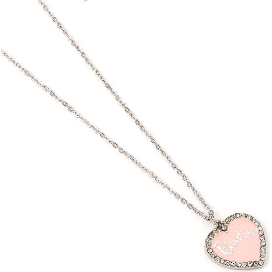 Carat Shop Barbie - Pink Enamel Heart Pendant Necklace With Crystal (BMN00003)