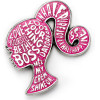 Carat Shop Barbie - Sparkly Silhouette Enamel Pin Badge (BMPB0002)