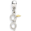 Carat Shop Harry Potter - Lightning Bolt With Glasses Slider Charm Silver (HP0176)