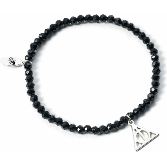 Carat Shop Harry Potter - Semi Precious Stone Bracelet With Sterling Silver Deathly Hallows Charm (HPCR0529)