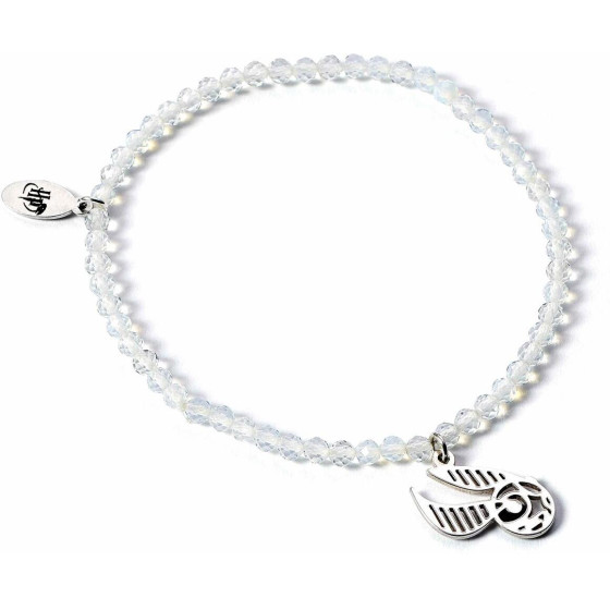 Carat Shop Harry Potter - Semi Precious Stone Bracelet With Sterling Silver Golden Snitch Charm (HPCR0584)
