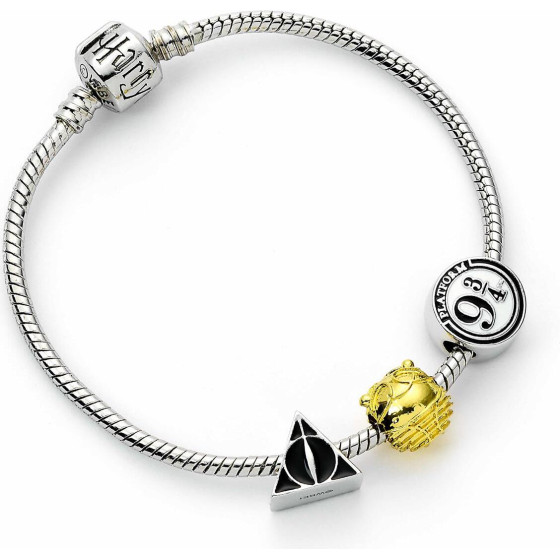 Carat Shop Harry Potter - Silver Colour Bracelet With Three Bead Charms Silver (HP000372 )