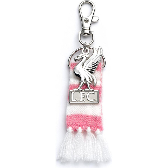 Carat Shop Liverpool Fc - Pink Stripe Scarf & Liverbird Backpack Hanger (LFCBH003)