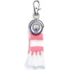 Carat Shop Manchester City Fc - Pink Scarf And Logo Charm Backpack Hanger (MCBH0003)