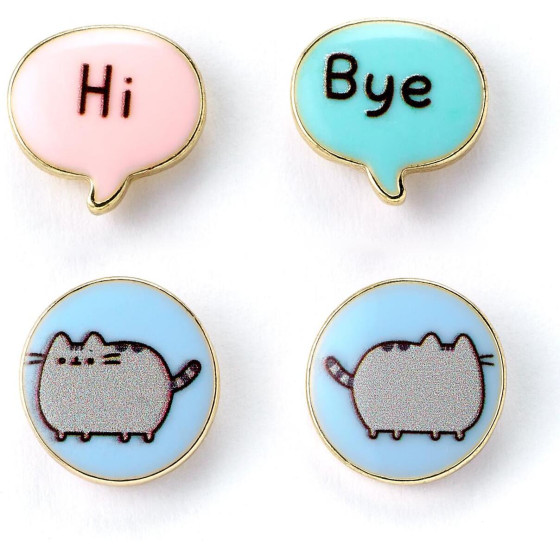 Carat Shop Pusheen - The Cat Hi , Bye Stud Earrings Set (PTCES103)