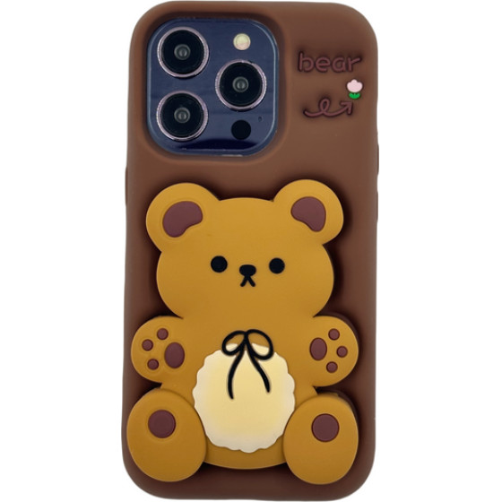 3DCase Etui Case 3D Bear With Holder Iphone 14 PRO