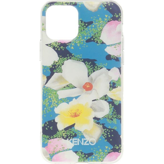 KENZO Original Case Iphone 11 Pro Max BLUE-White FLOWERS