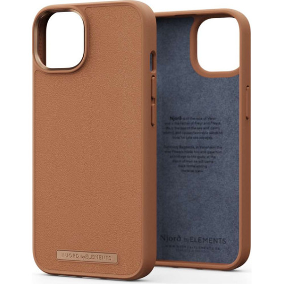 Njord ''Genuine'' Cover Fur Apple Iphone 14 Plus, cognac