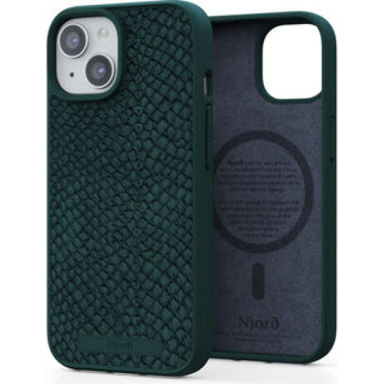 Njord ''Salmon Leather MagSafe'' Cover For Apple Iphone 14 Plus, green