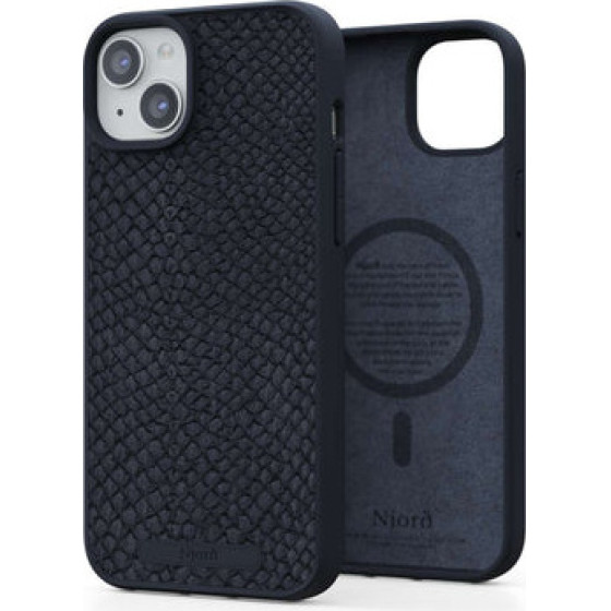 Njord ''Salmon Leather MagSafe'' Cover For Apple Iphone 15 Pro Max, black