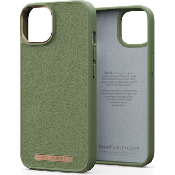 Njord ''Suede MagSafe'' Cover For Apple Iphone 15 Pro Max, olive