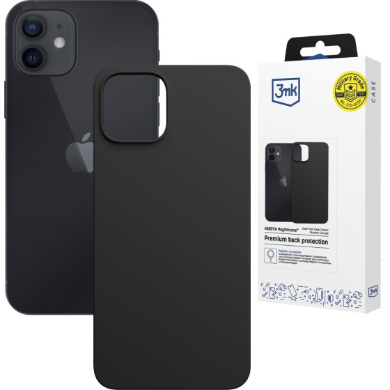 3MK Etui Hardy Magsilicone Do Apple Iphone 12 czarny