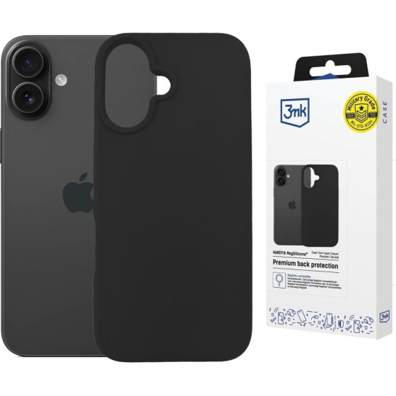 3MK Etui Hardy Magsilicone Do Apple Iphone 16 Plus grafitowy