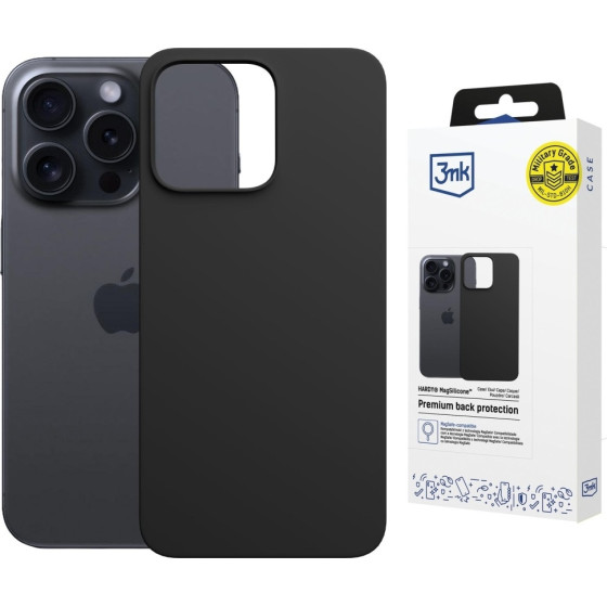 3MK Etui Hardy Magsilicone Do Apple Iphone 16 Pro grafitowy