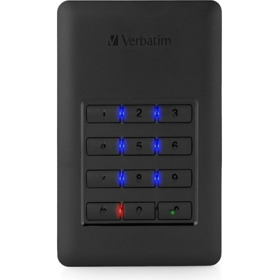 Verbatim Portable External Hdd Store n Go With Keyboard 1TB Black - (53401)