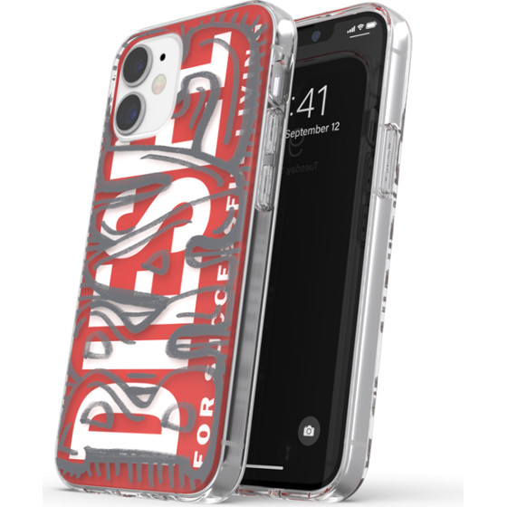 DIESEL Snap Case Clear Iphone 12 Mini RED