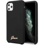 Guess GUHCN58LSlmgbk Iphone 11 Problack/Czarny Hard Case Silicone Vintage Gold Logo