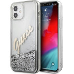 Guess GUHCP12SGlvssi Iphone 12 mini5,4'' srebrny/Silver Hardcase Glitter Vintage Script
